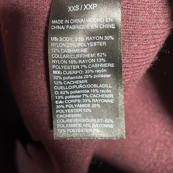 White House Black Market Elegant Plum Colored V-Neck Sweater (Size: XXS) - Picture 11 of 14